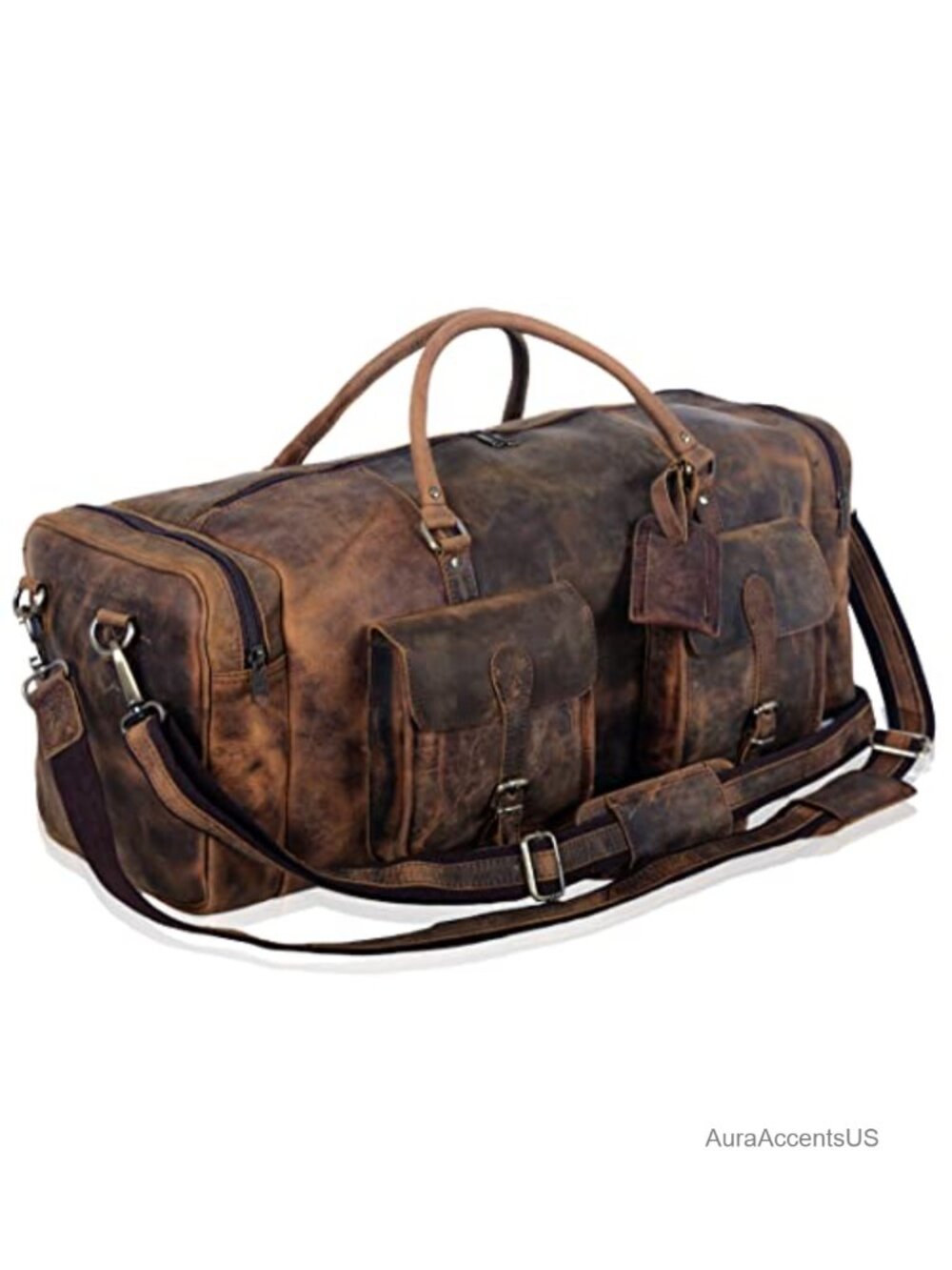 Leather Duffle Bag 28 Inch Travel Gym Holdall Weekender